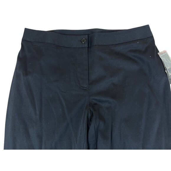 Inc Women’s Stretch Petite Black Flared Pants W/ Floral Embroidery Size 6P - New - Picture 3 of 8